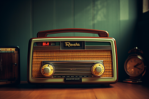 复古收音机摇滚广播模型