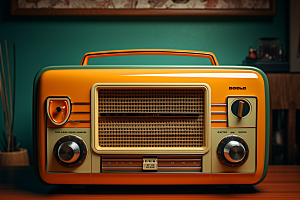 复古收音机播音机3D模型
