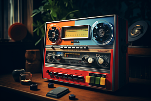 复古收音机广播音乐模型