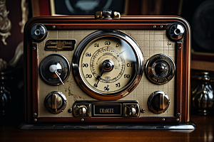复古收音机播音机立体模型