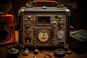 复古收音机设备摇滚模型
