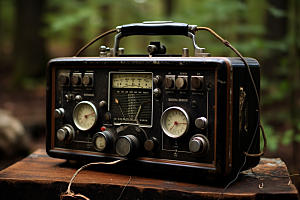 复古收音机播音机高清模型