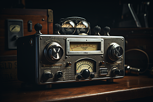 复古收音机电子播音机模型