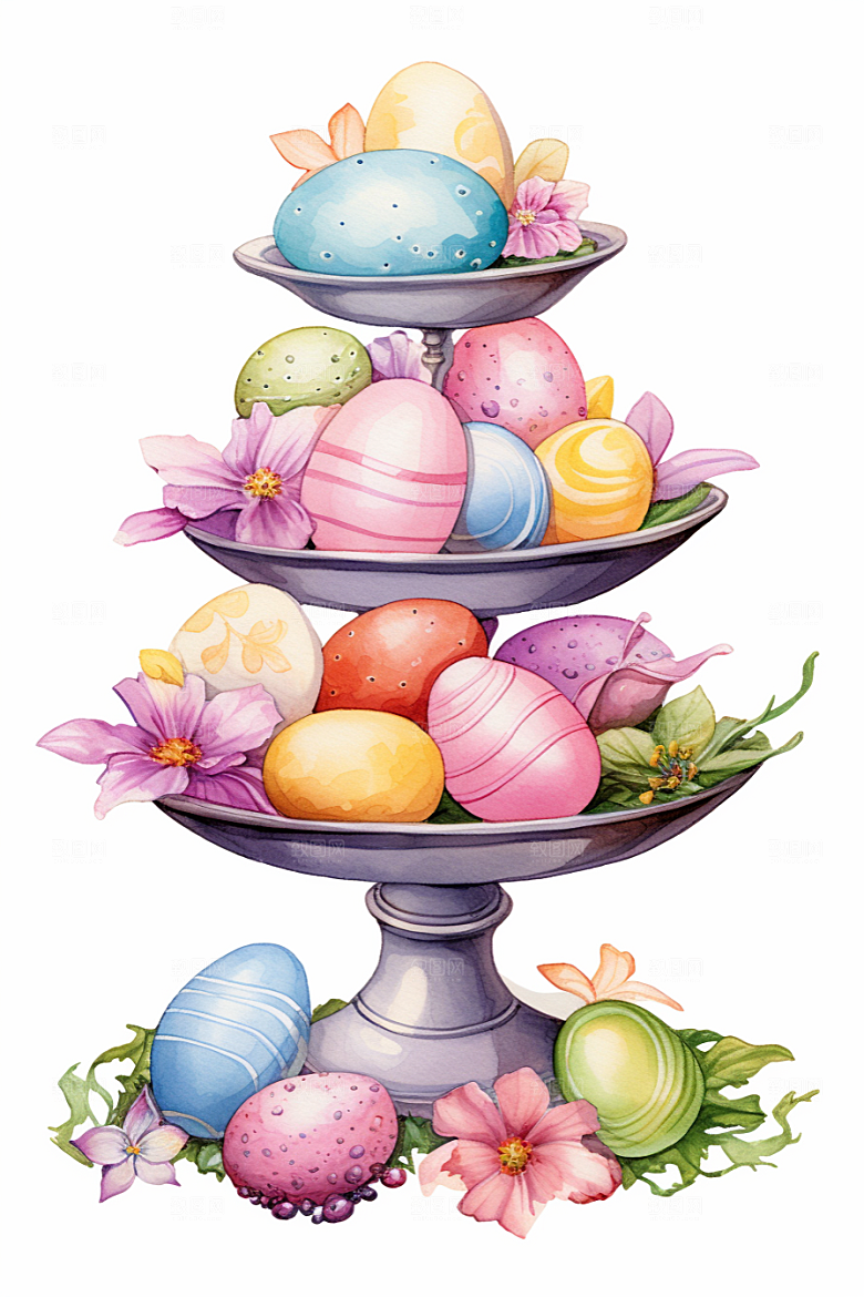 复活节彩蛋节庆彩绘插画