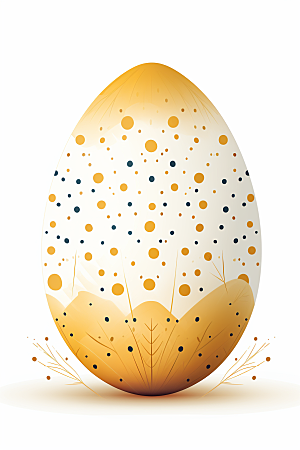 复活节彩蛋鸡蛋象征插画