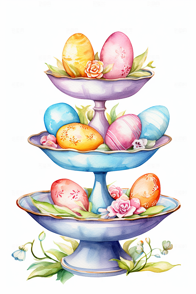 复活节彩蛋彩绘西方节日插画