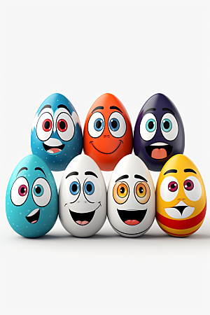 复活节彩蛋鸡蛋象征插画