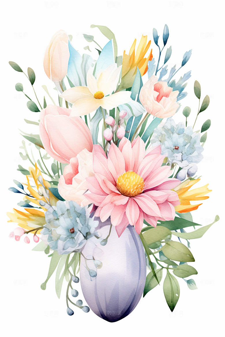 复活节彩蛋鸡蛋西方节日插画