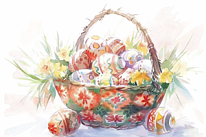 复活节彩蛋节庆西方节日插画