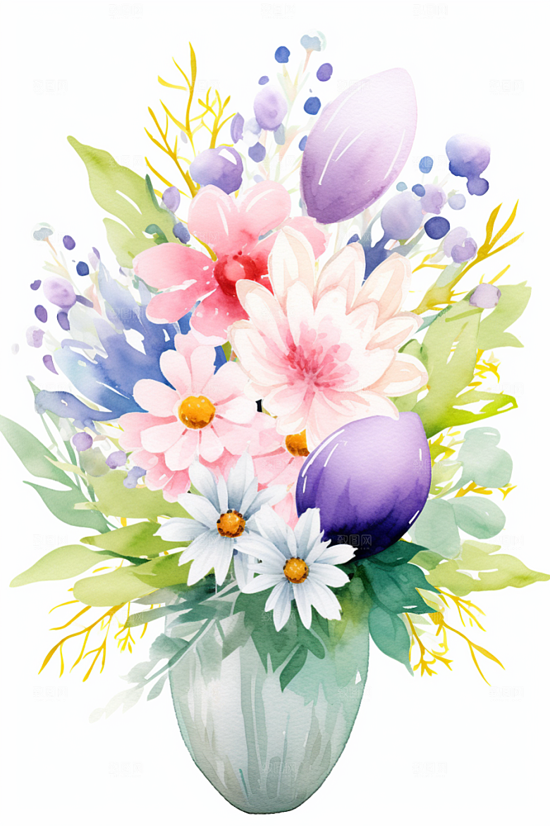 复活节彩蛋象征节庆插画
