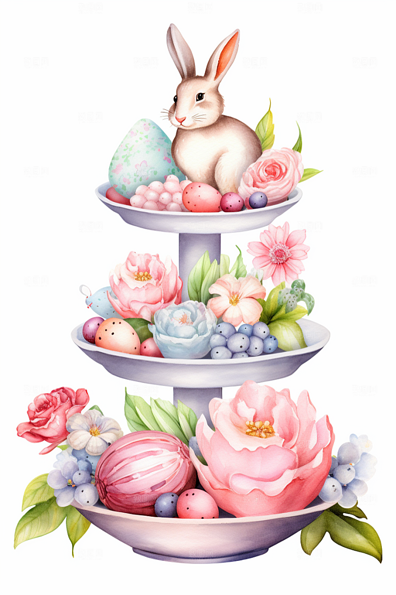 复活节彩蛋新生命传统文化插画
