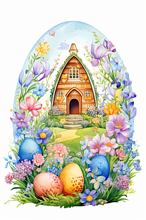 复活节彩蛋传统文化鸡蛋插画