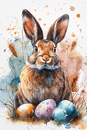 复活节兔子小动物高清素材