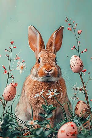 复活节兔子氛围高清素材