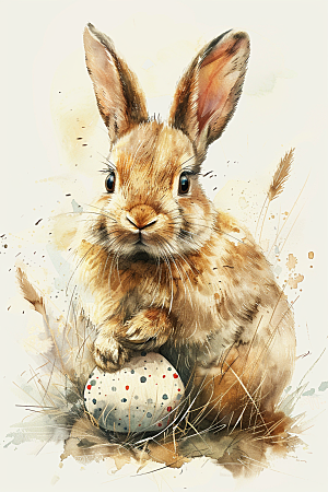 复活节兔子氛围彩蛋素材