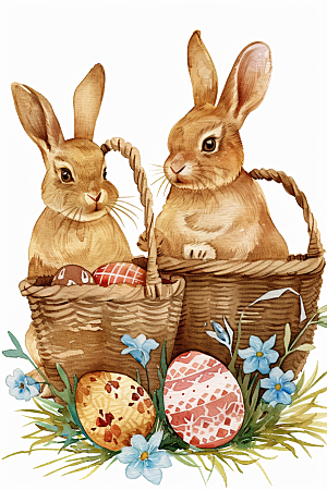 复活节兔子氛围节日素材