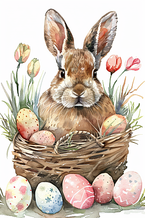 复活节兔子氛围小动物素材