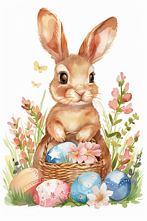 复活节兔子小动物节日素材