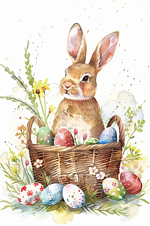复活节兔子氛围彩蛋素材
