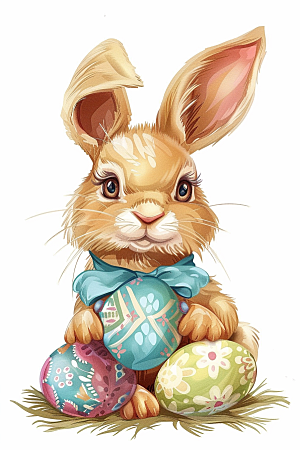 复活节兔子节日可爱素材