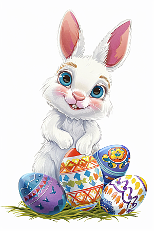 复活节兔子节日彩蛋素材