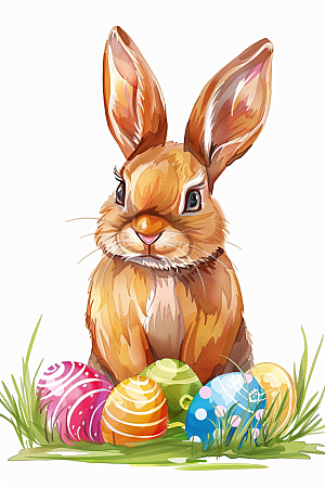 复活节兔子节日彩蛋素材