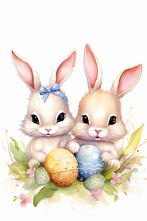 复活节兔子小动物节日素材