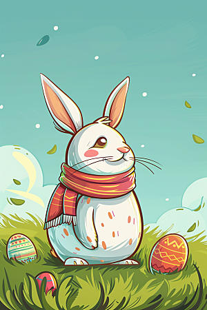 复活节兔子节日小动物素材