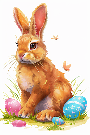 复活节兔子彩蛋高清素材