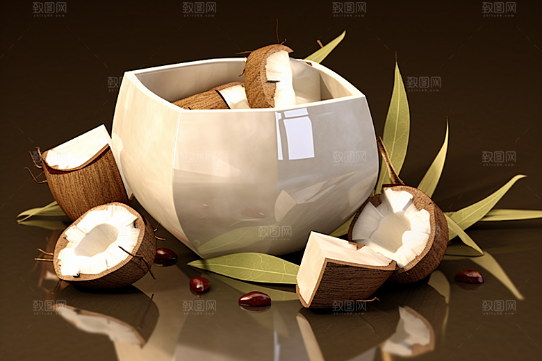 茯苓医疗中医插画