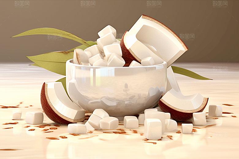 茯苓健康医疗插画