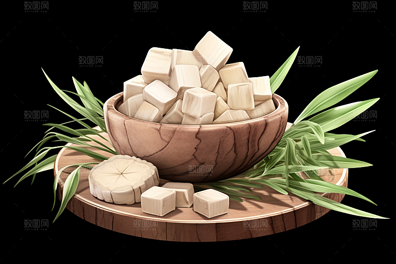 茯苓医疗保健插画