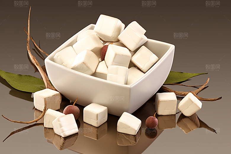茯苓中药材医疗插画