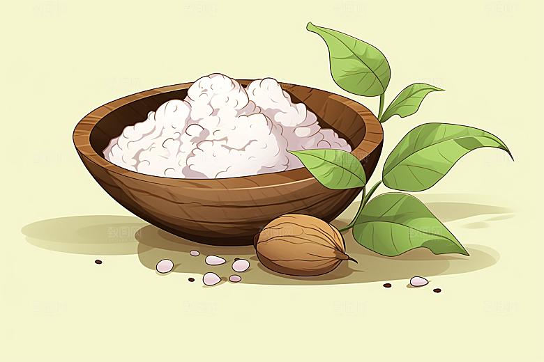 茯苓医学保健插画