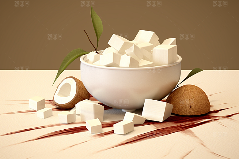 茯苓药方中草药插画