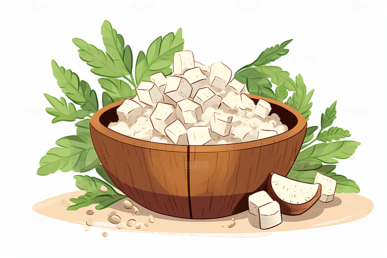 茯苓中草药中药材插画
