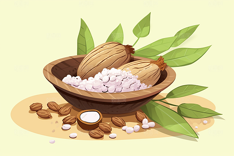 茯苓医学药方插画