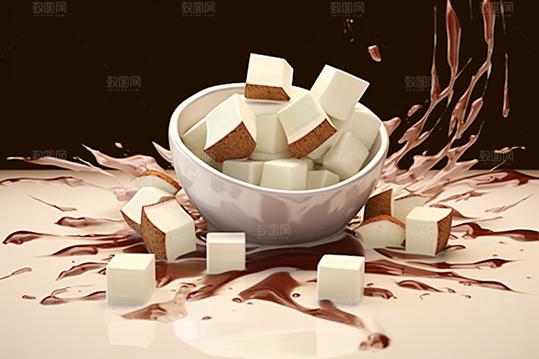 茯苓养生中药材插画