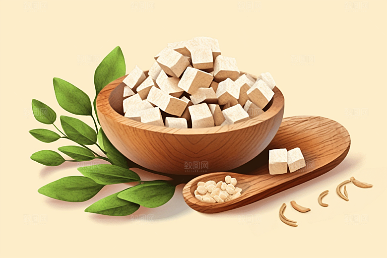 茯苓手绘健康插画