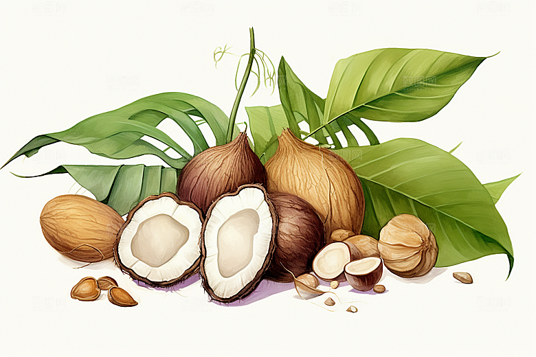 茯苓手绘医学插画
