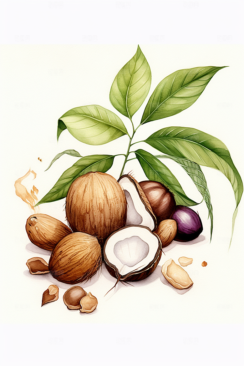 茯苓医学健康插画