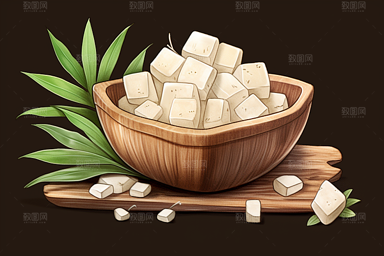 茯苓植物医学插画