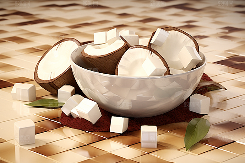 茯苓养生中医插画