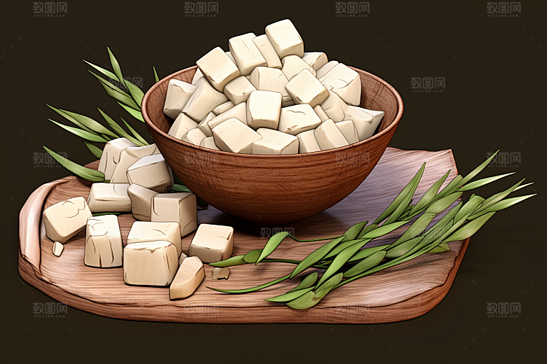 茯苓药方手绘插画