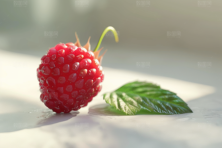 覆盆子美食水果摄影图