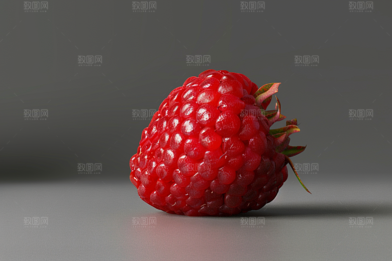 覆盆子植物美味摄影图