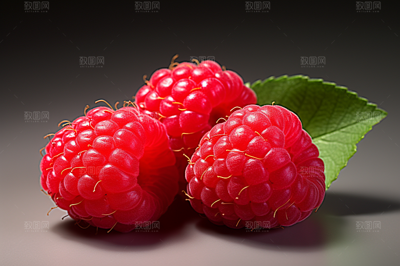 覆盆子果实美味摄影图
