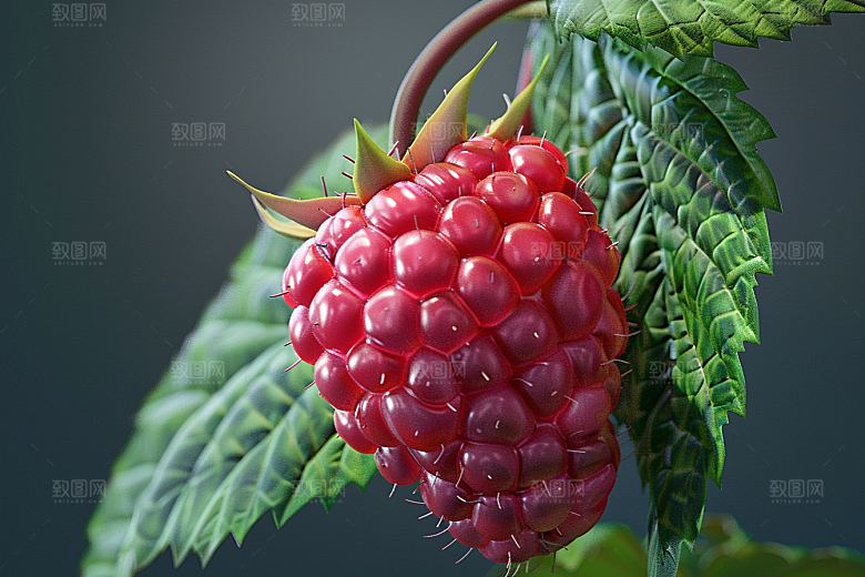 覆盆子清新美食摄影图