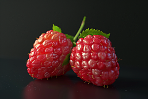 覆盆子美味树莓摄影图