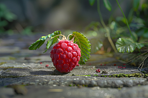 覆盆子美味植物摄影图